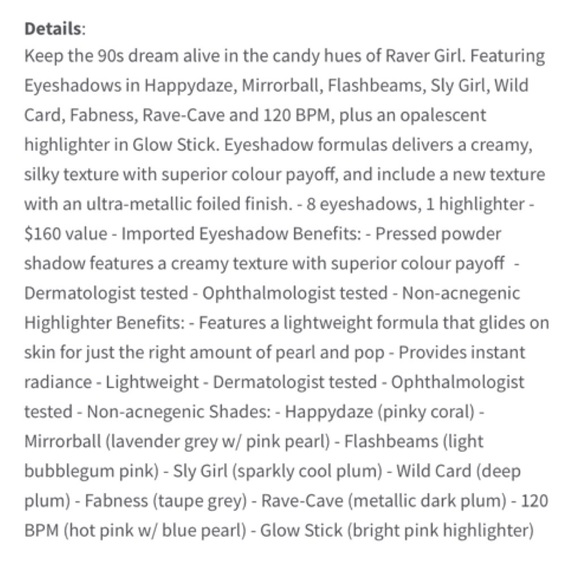 Girls Raver Girls Eyeshadow& Highlighter Palette - Picture 7 of 7